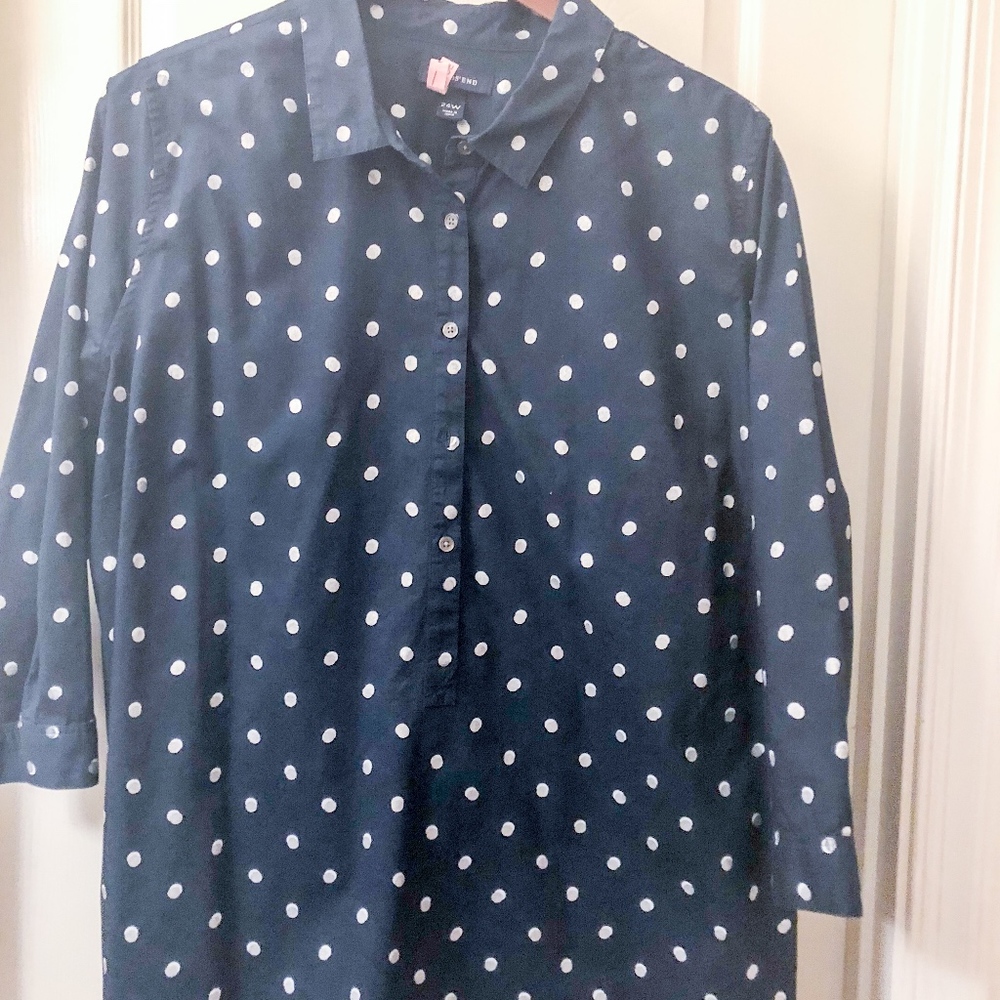 Lands' End Collared Button Down Tunic